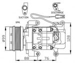 FC1176 A/C Compressor BP4S61K00 H12A1AJ4EX MAZDA 2003-